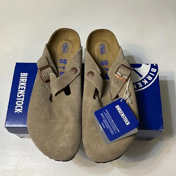 Birkenstock Boston Clog Taupe - Picture 1 of 5
